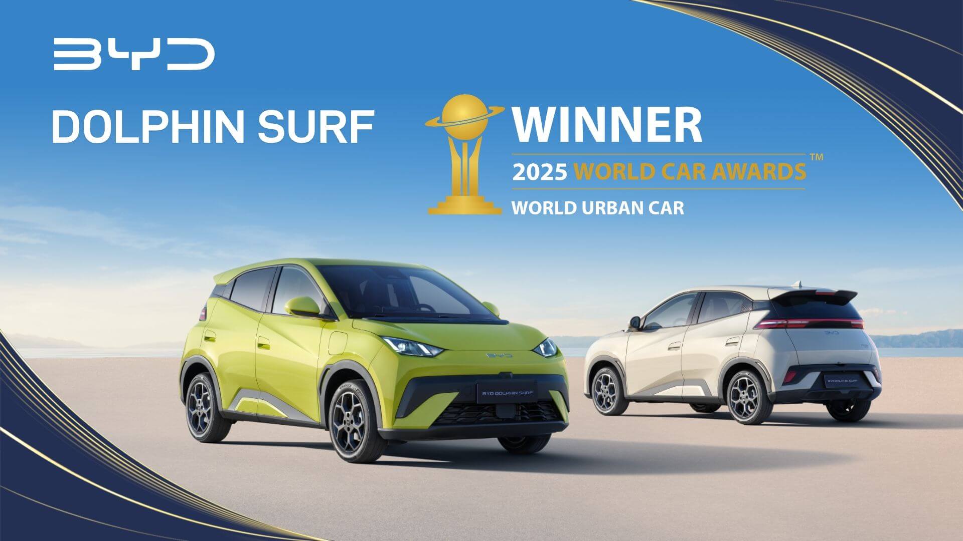 BYD Dolphin Surf Wins the "World Urban Car" Award at the 2025 WCA